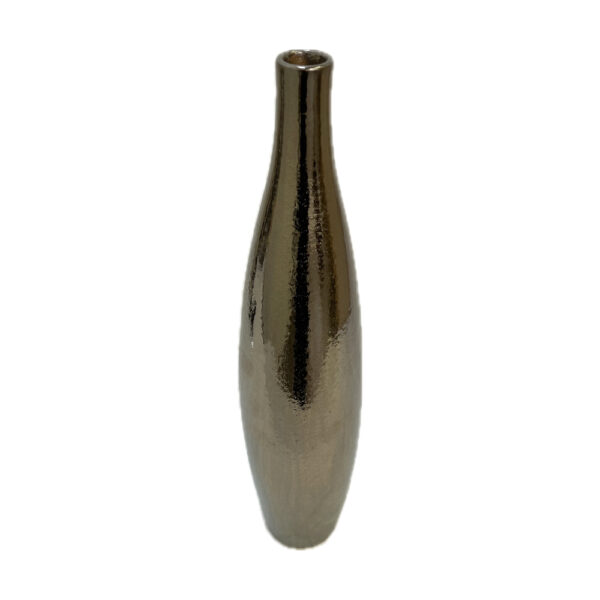 Ceramic vase - shiny copper
