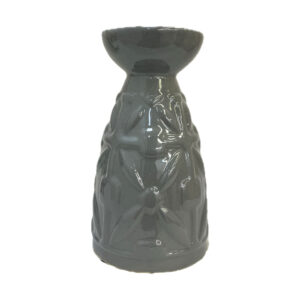 Lg Ceramic Candles holder - Grey - Image 2