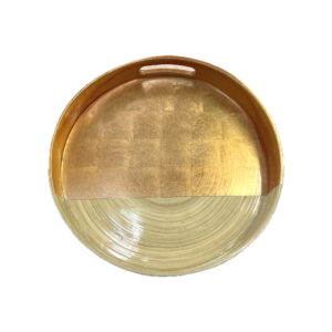 Spun Bamboo Serving Tray Dia 33cm - Image 2