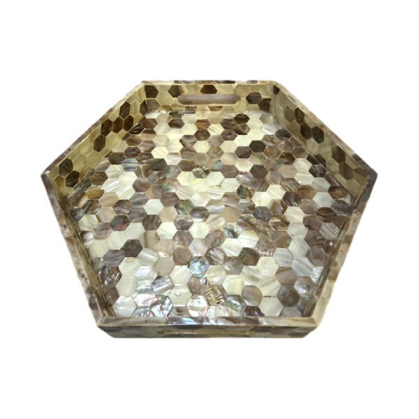 Octagon Serving/Vanity Tray with Handles
